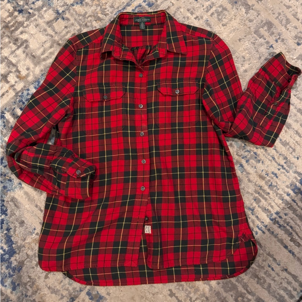 Ralph Lauren Red and Black Checkered Shirt - Picture 2 of 4